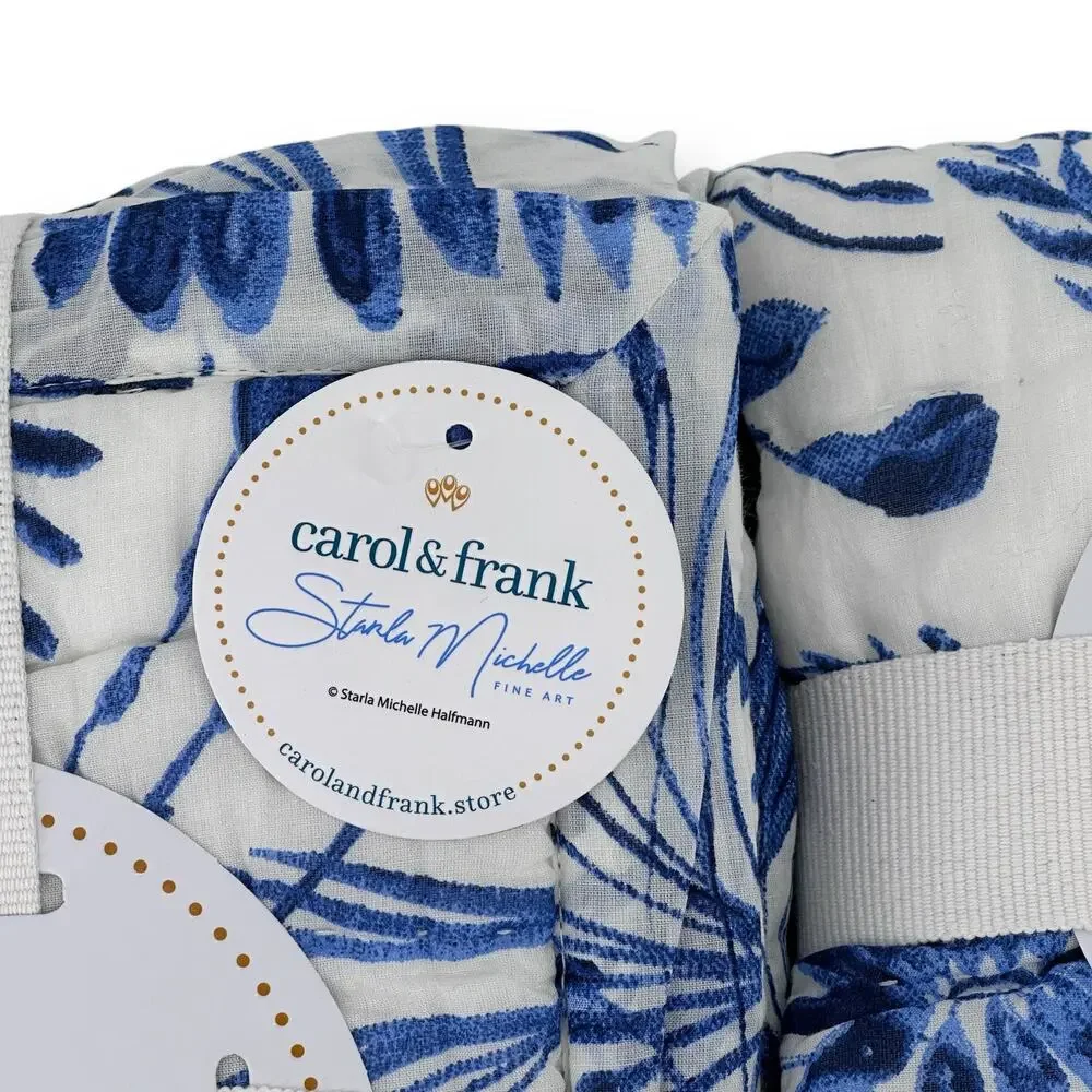 Carol & Frank Starla Chinoiserie Floral Kantha Stitch Standard Pillow Sham Set